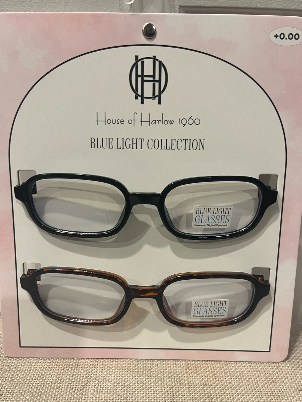 NWT House of Harlow 1960 Blue Light Glasses - Black and Tortoiseshell- Set of 2